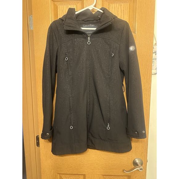 Calvin Klein Women’s Soft Shell Water Resistant Removable Hood Jacket Size S - Picture 1 of 7